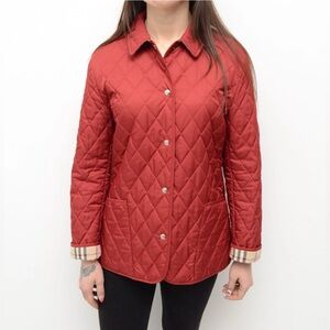 Women's BURBERRY London Quilted Jacket Nova Check Lined fits M/L made in ENGLAND